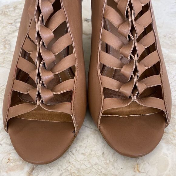 Kelsi Dagger Innis Wedge Leather Boots Booties - Picture 9 of 14